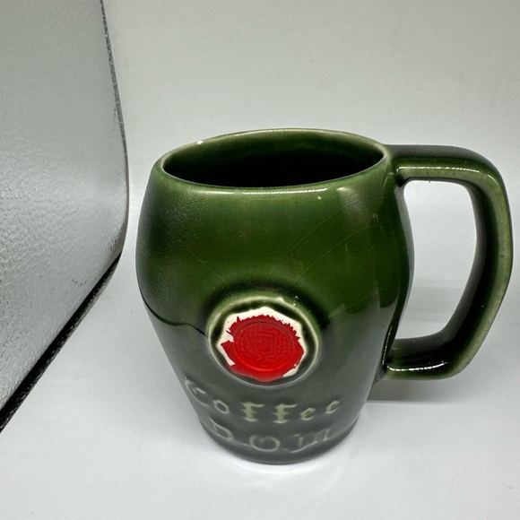 D.O.M. Vivid Cafe Green Ceramic coffee Mug "Benedictine" France 1970* USA - Picture 9 of 12
